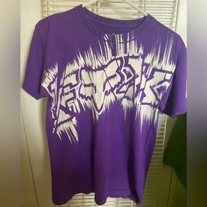 Fox Deluxe Graphic Purple T-Shirt Boys Size Small